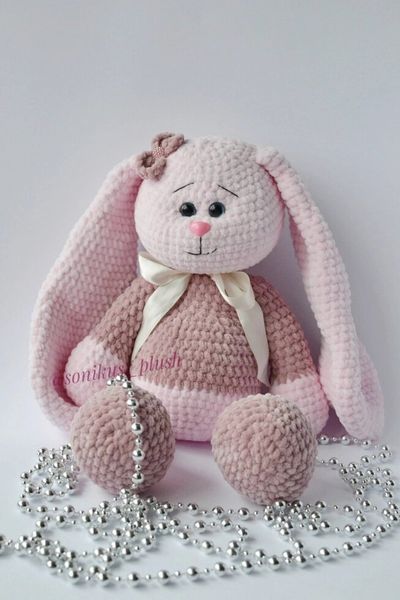 Игрушка детская мягкая, ручной работы, Зайка, 38-40 см 244 фото