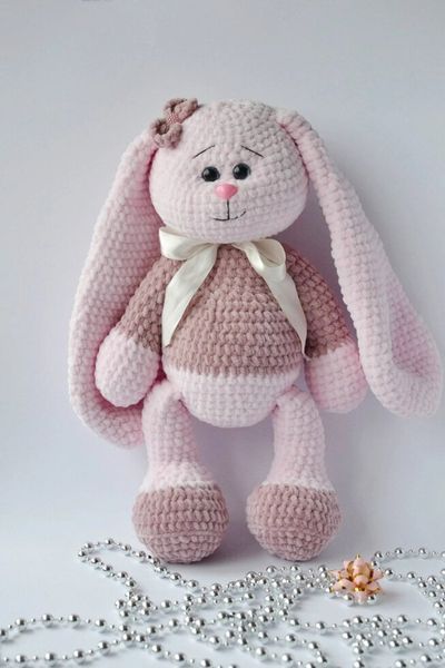 Игрушка детская мягкая, ручной работы, Зайка, 38-40 см 244 фото