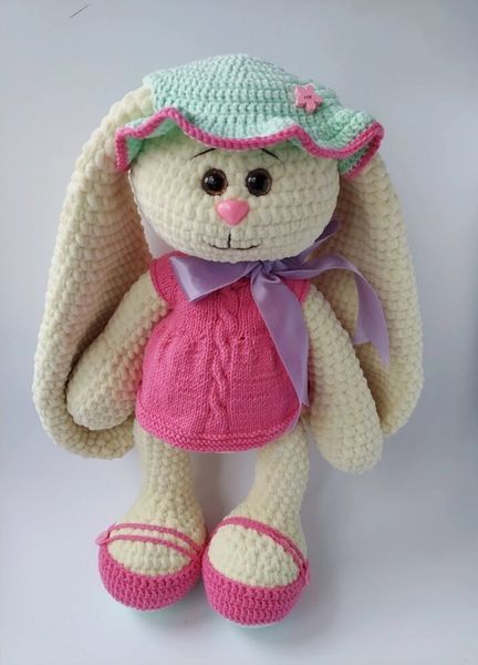 Игрушка детская мягкая, ручной работы, Зайка, 38-40 см 244 фото