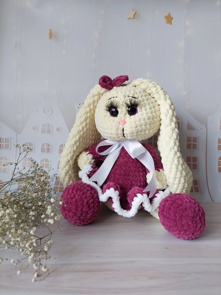 Мягкая детская игрушка, ручная работа, Зайка, 33-35 см 241 фото