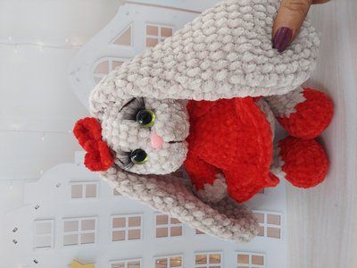 Мягкая детская игрушка, ручная работа, Зайчик-ушастик, 20-22 см 219 фото