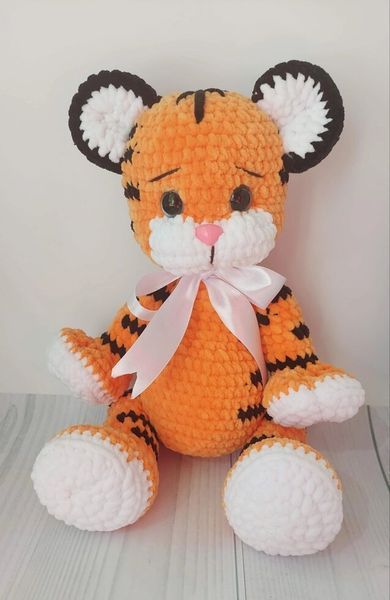 Игрушка детская, мягкая, ручной работы, Тигренок, 30 см 247 фото