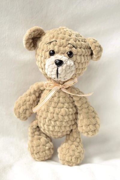 Игрушка детская мягкая, ручной работы, Мишутка, 19 см 210 фото