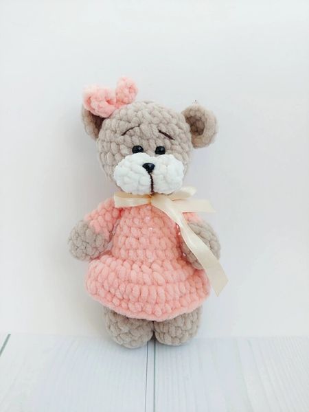 Игрушка детская мягкая, ручной работы, Мишутка, 19 см 210 фото